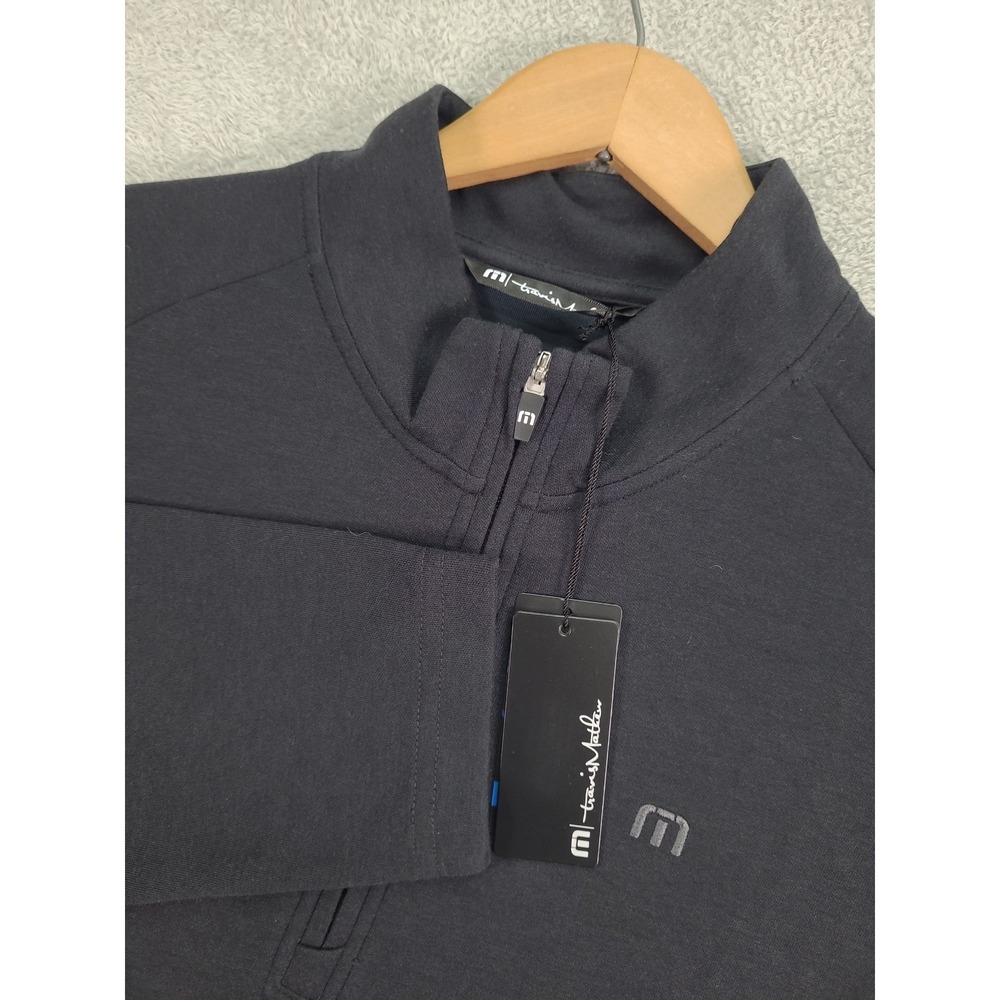 TravisMathew Upgraded 1/4 Zip Pullover Black Mens Large 1MY351 NWT